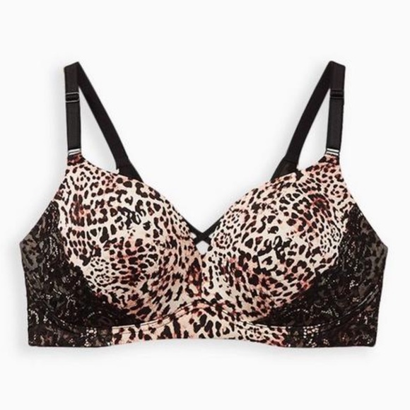 PUSH-UP WIRE-FREE BRA - LACE LEOPARD WITH 360° BACK SMOOTHING™ - Picture 1 of 6